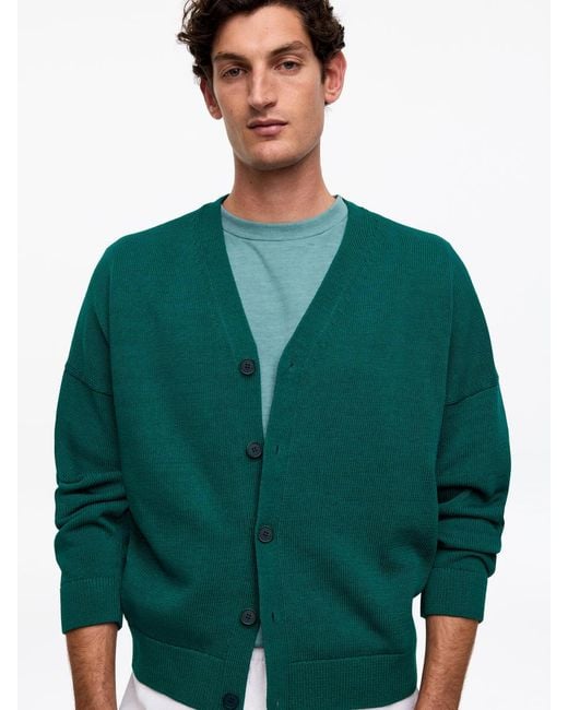 ARKET Green Cotton Cardigan for men