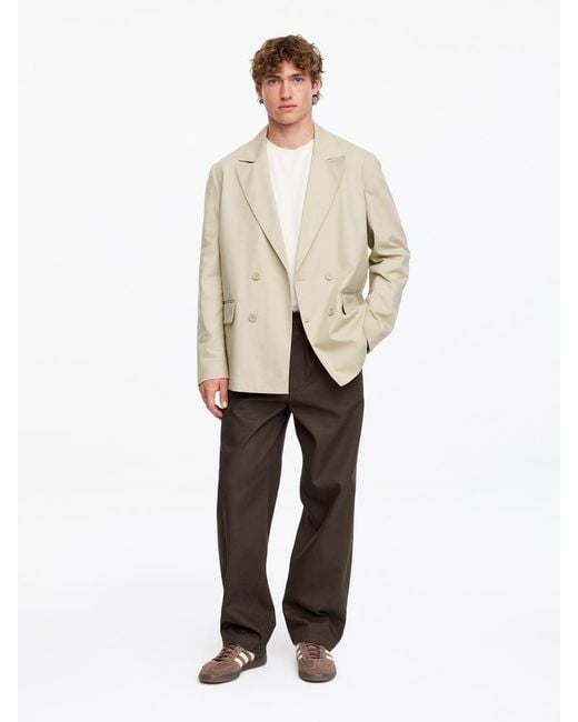 ARKET Natural Double-Breasted Blazer for men