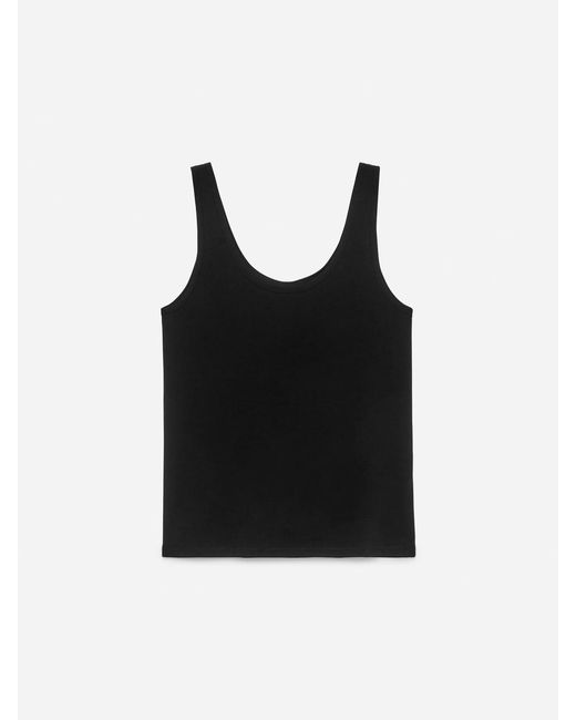 ARKET Black Cotton Tank Top