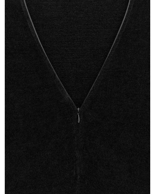 ARKET Black Velvet Bodysuit