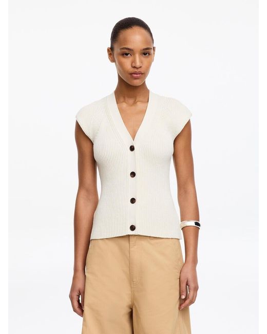 ARKET White Knitted Sleeveless Top