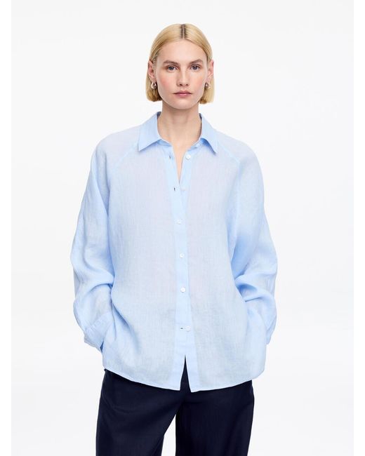 ARKET White Relaxed Linen Shirt