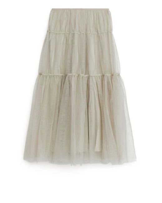 ARKET White Tulle Skirt