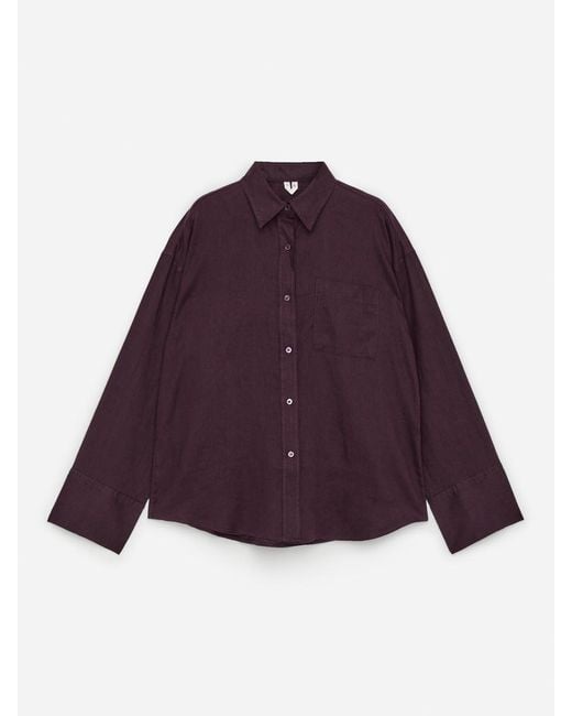 ARKET Purple Linen Shirt