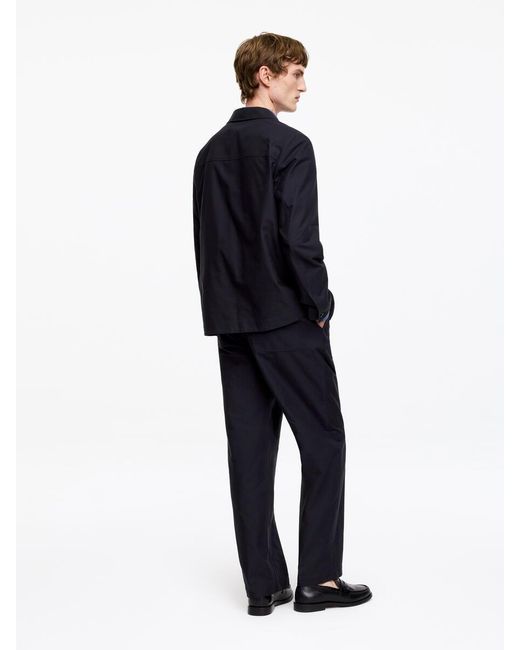 ARKET Blue Cotton Hopsack Blazer for men