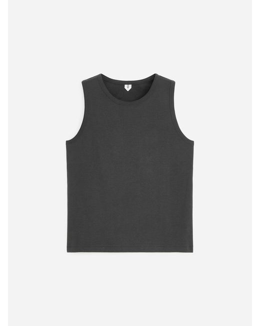 ARKET Black Ribbed Tank Top for men