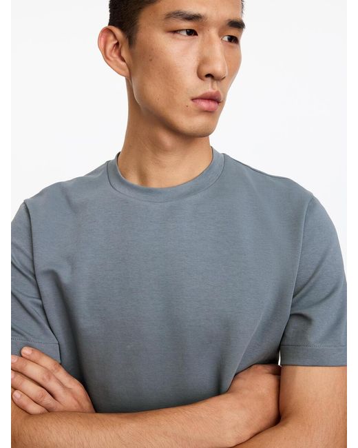 ARKET Blue Interlock Regular T-Shirt for men