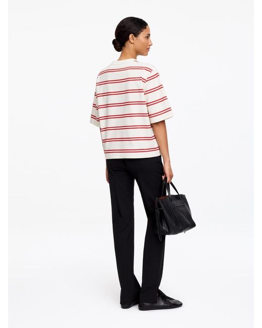 ARKET Red Signature Boxy T-Shirt