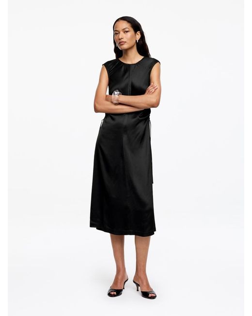 ARKET Black Satin Dress