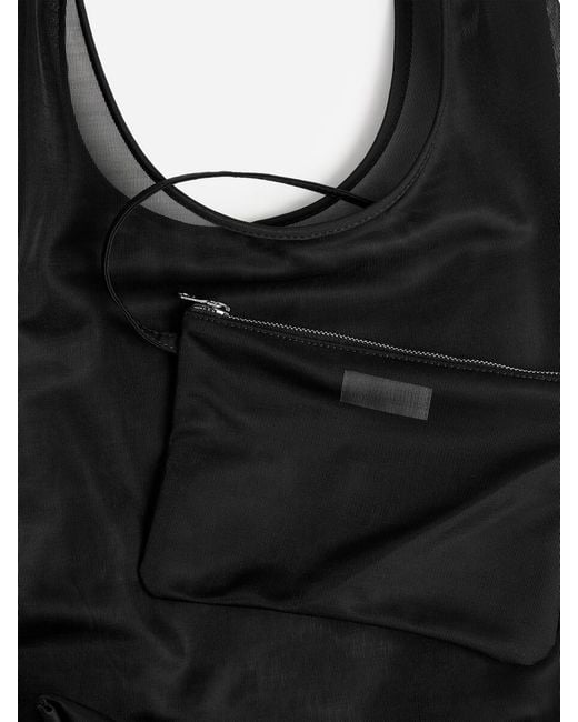 ARKET Black Mesh Tote Bag