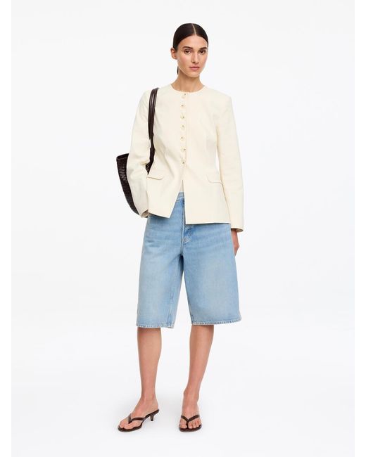 ARKET Blue Long Denim Shorts