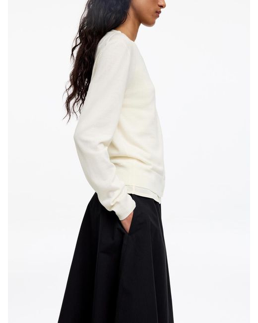 ARKET White Merino Wool Cardigan