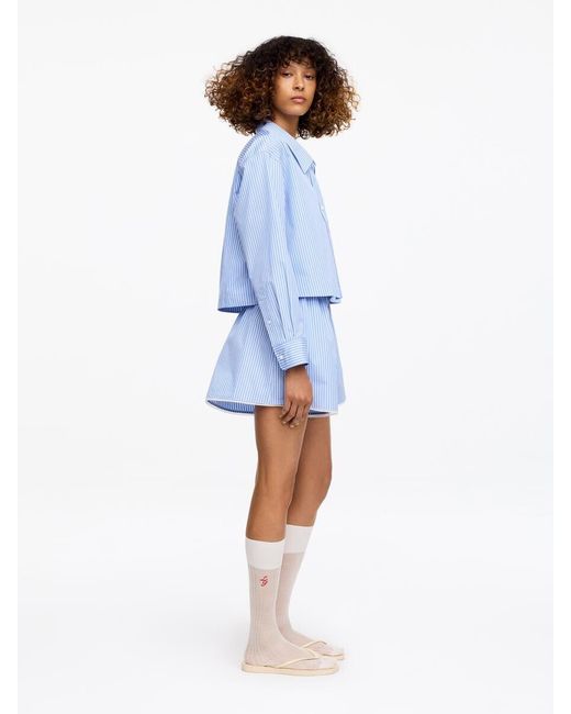 ARKET Blue And Laila Gohar Cropped Shirt