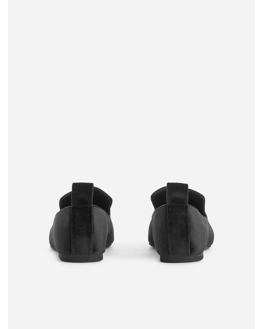 ARKET Black Indoor Velvet Loafers
