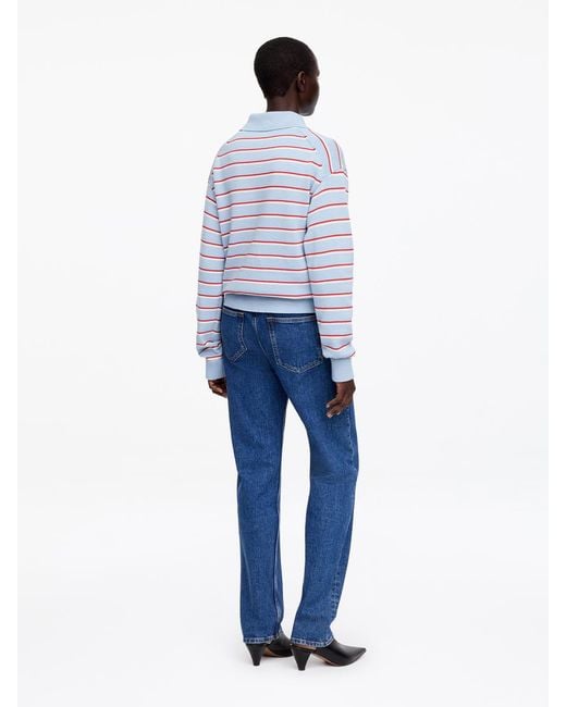 ARKET Blue Knitted Polo Shirt