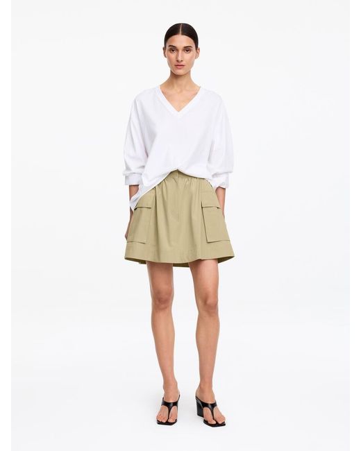 ARKET Natural Cotton Utility Skirt
