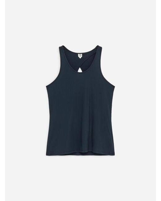 ARKET Blue Ribbed Tank Top