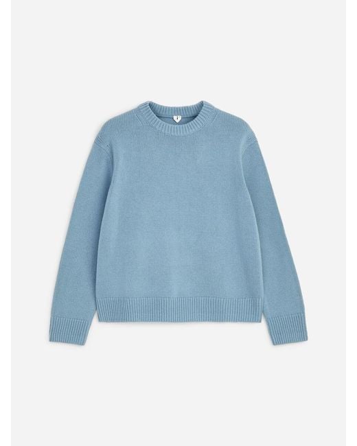 ARKET Blue Heavy Knit Wool Jumper for men