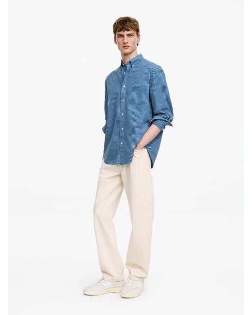 ARKET Blue Relaxed Cotton Shirt for men