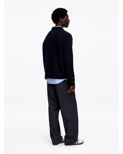 ARKET Blue Heavy Knit Wool Jumper for men