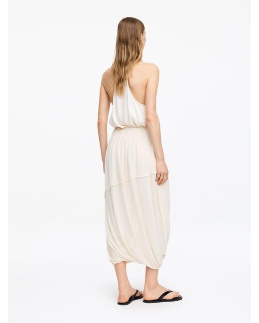 ARKET Brown Draped Maxi Skirt
