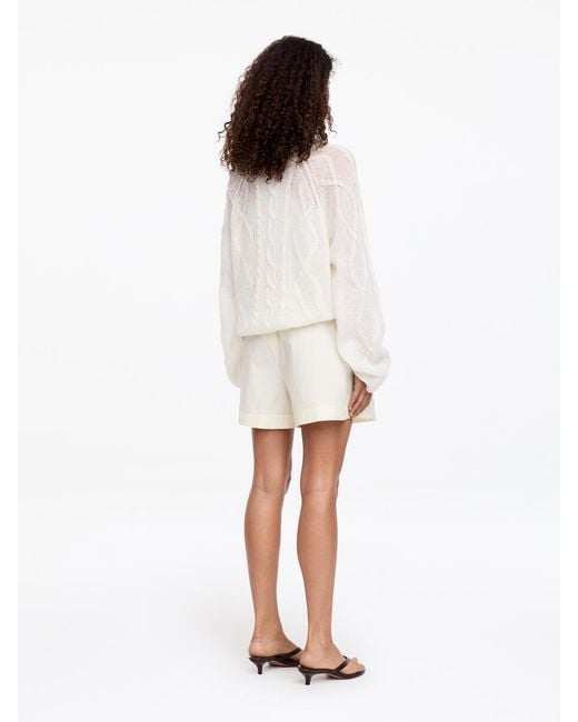 ARKET White Drawstring Poplin Shorts