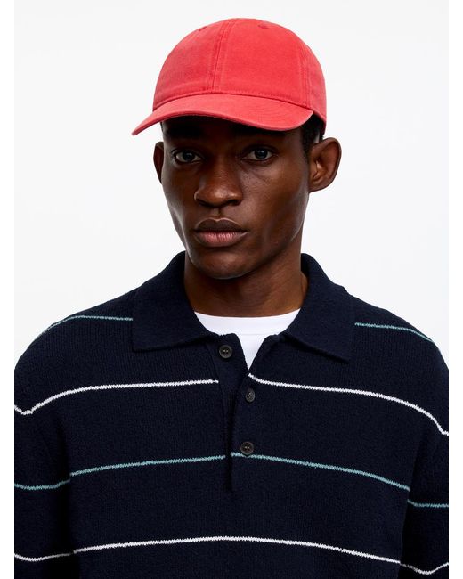 ARKET Blue Washed Cotton Canvas Cap for men
