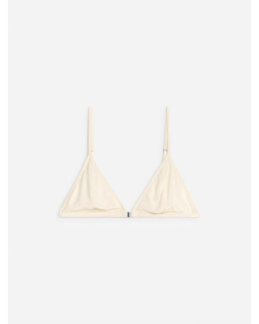 ARKET White Silk-Blend Bra