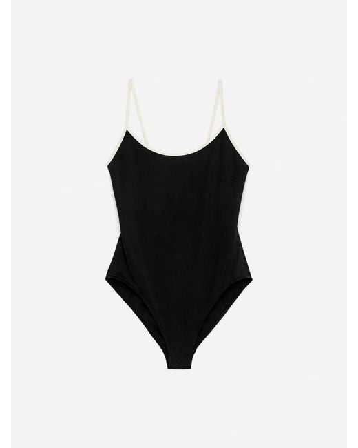 ARKET Black Contrast Binding Swimsuit