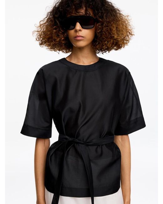 ARKET Black And Laila Gohar Tie-Back Top