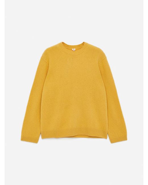ARKET Yellow Crew-Neck Wool Jumper for men