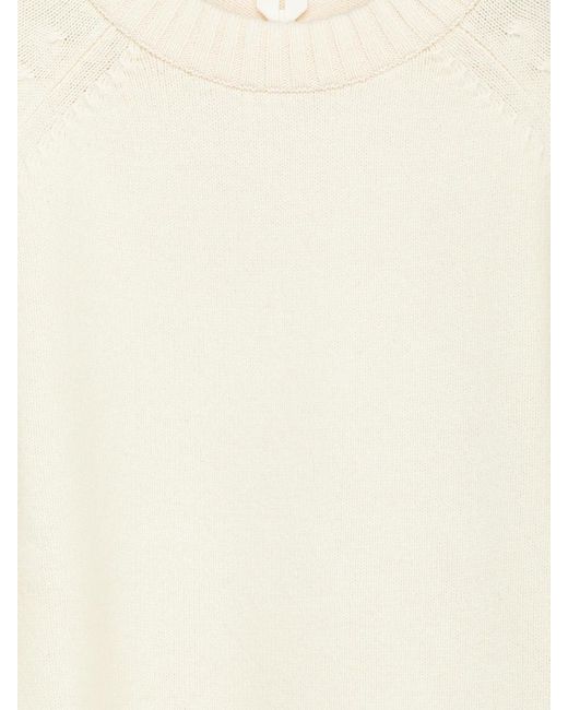 ARKET White Folded Sleeve Wool Jumper
