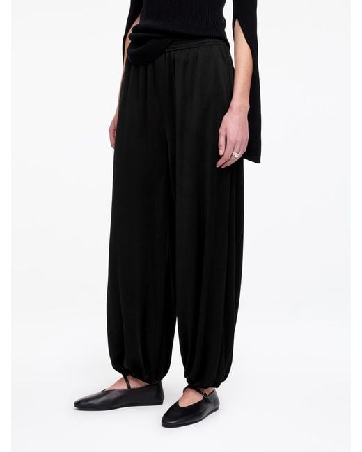 ARKET Black Balloon Trousers