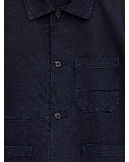 ARKET Blue Overdyed Twill Overshirt for men