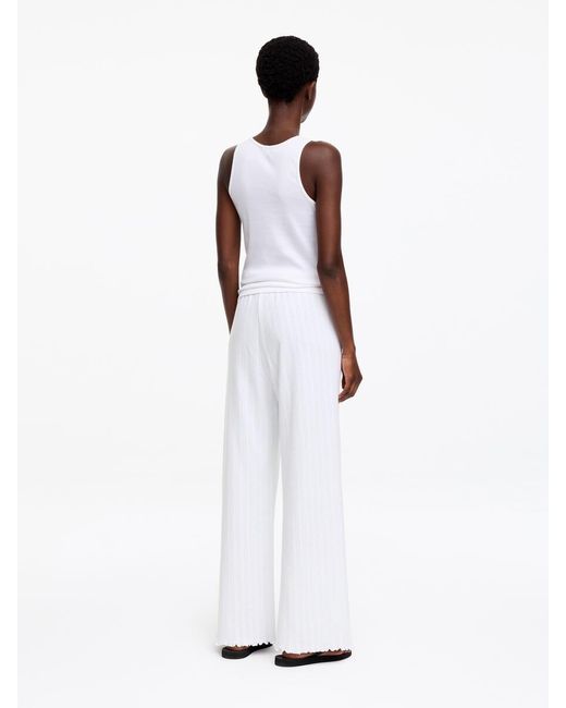 ARKET White Pointelle-Knitted Trousers