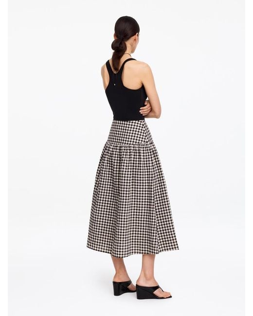 ARKET Black Seersucker Skirt