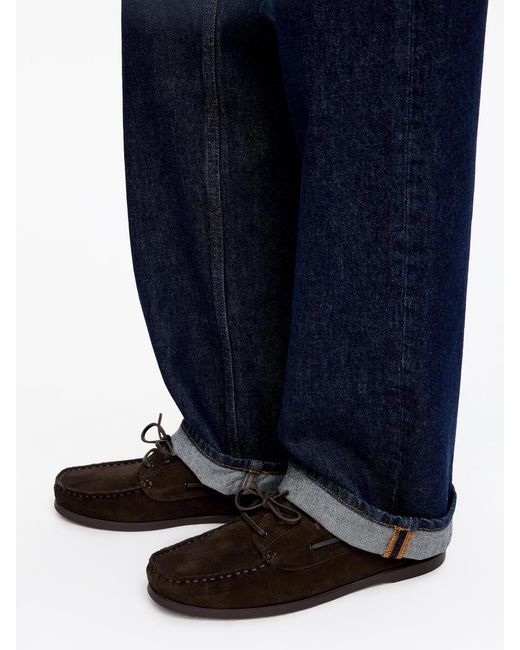 ARKET Blue Suede Boat Shoes for men