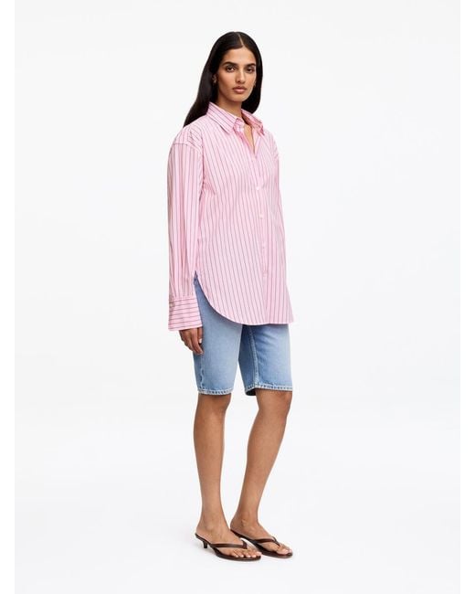 ARKET Pink Relaxed-Fit Poplin Shirt