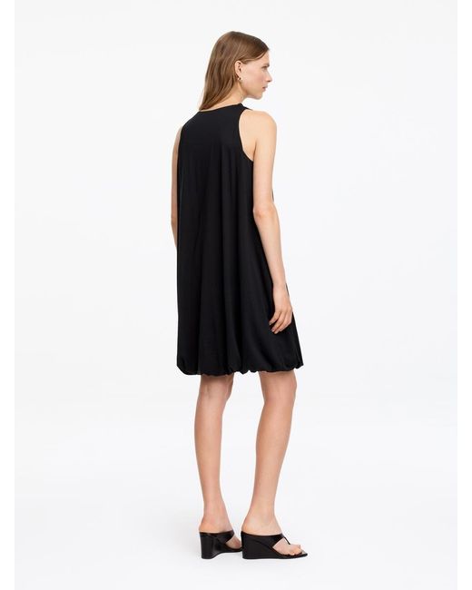 ARKET Black Draped Balloon Dress