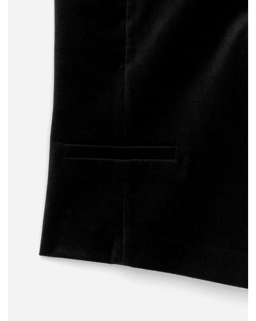 ARKET Black Velvet Vest