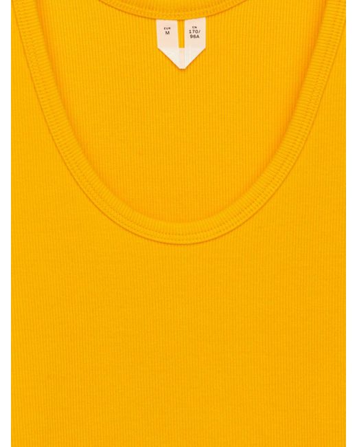 ARKET Yellow Rib Tank Top