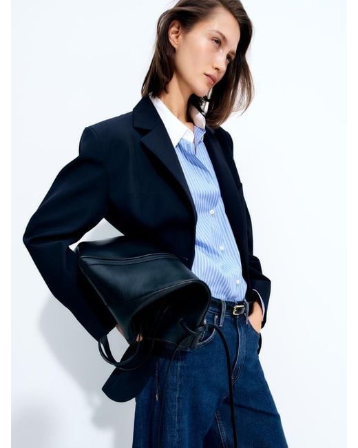 ARKET Blue Wool-Blend Blazer