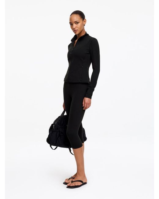 ARKET Black Soft Zip-Up Training Jacket