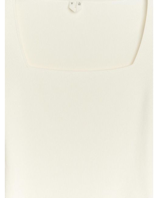 ARKET White Square-Neck Rib Top
