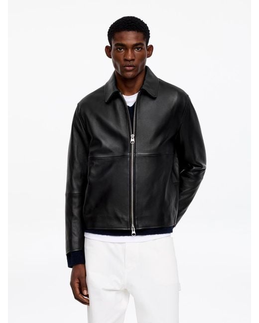 ARKET Black Leather Jacket for men
