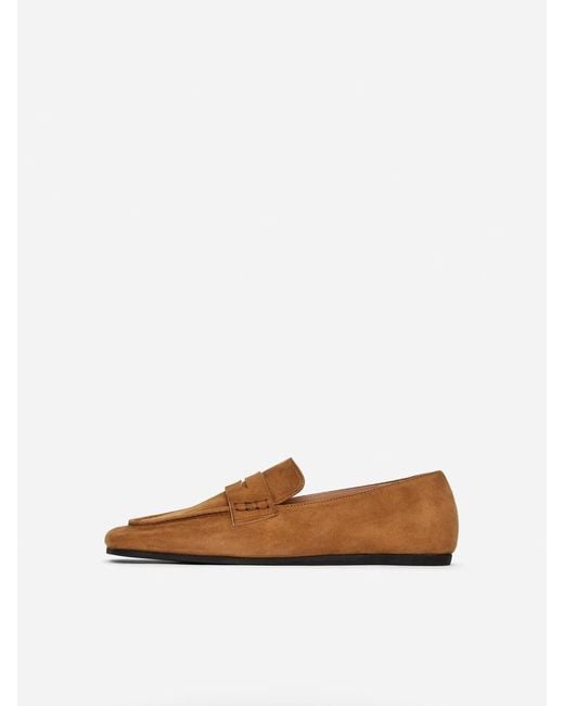 ARKET White Suede Loafers