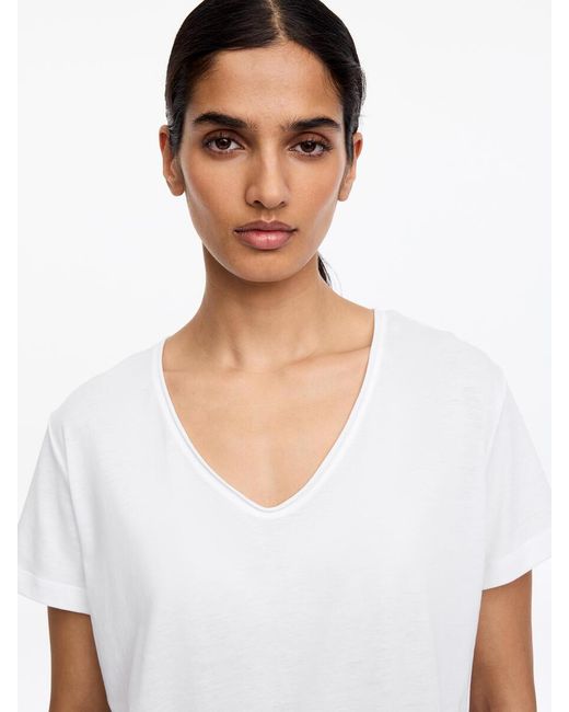 ARKET White Scoop-Neck T-Shirt