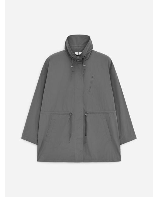 ARKET Gray High-Collar Nylon Jacket