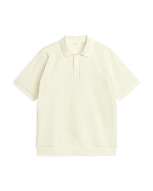 ARKET White Textured Polo Shirt for men