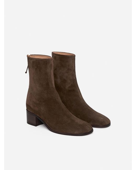 ARKET White Suede Ankle Boots